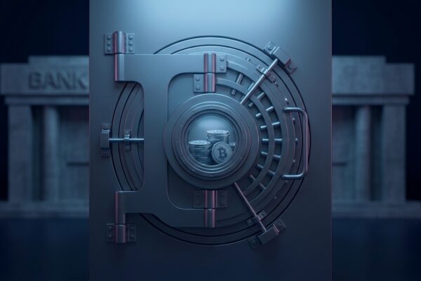 Ilustración: a secure vault interior with cold steel surfaces. Ilustración generada con IA.