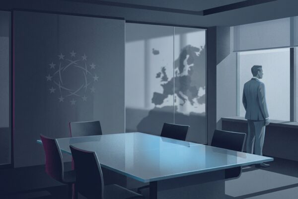 Ilustración: a modern European financial regulator's office interior. Ilustración generada con IA.