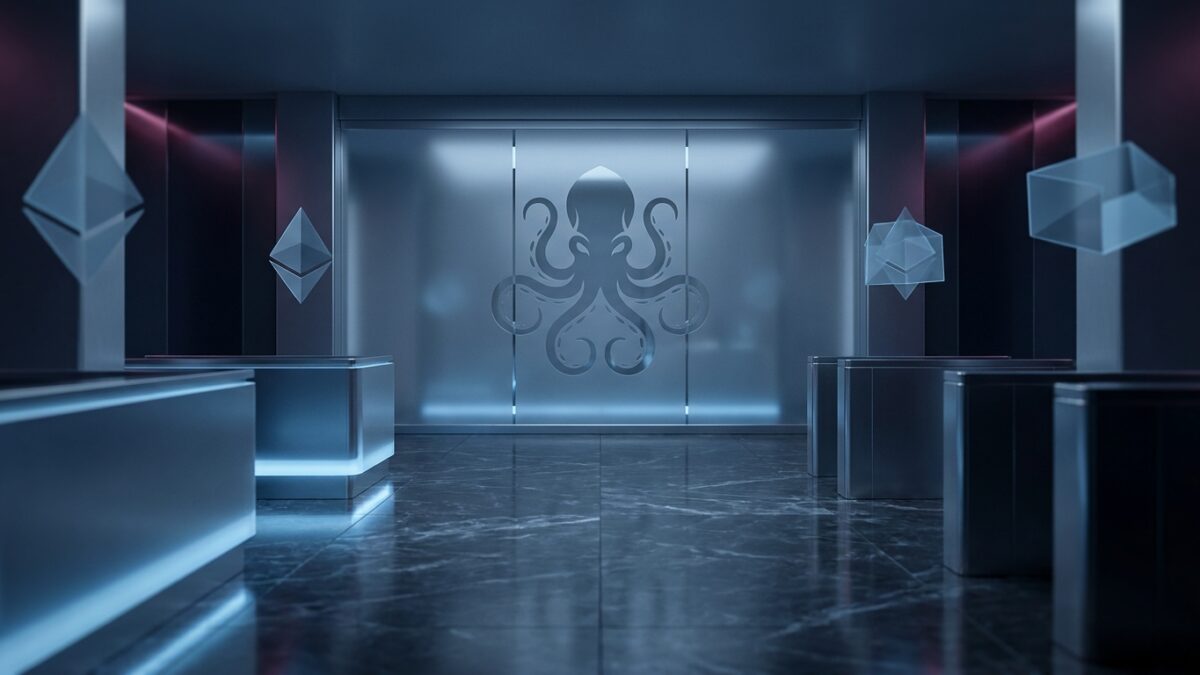 Ilustración: a sleek modern financial exchange lobby with subtle glowing accents. Ilustración generada con IA.